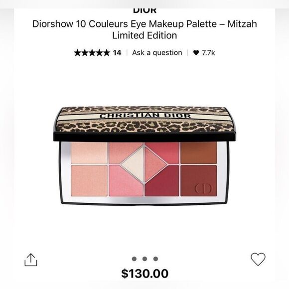 Diorshow 10 Couleurs Makeup Palette, Mitzah Limited Edition Brand New - Picture 2 of 3